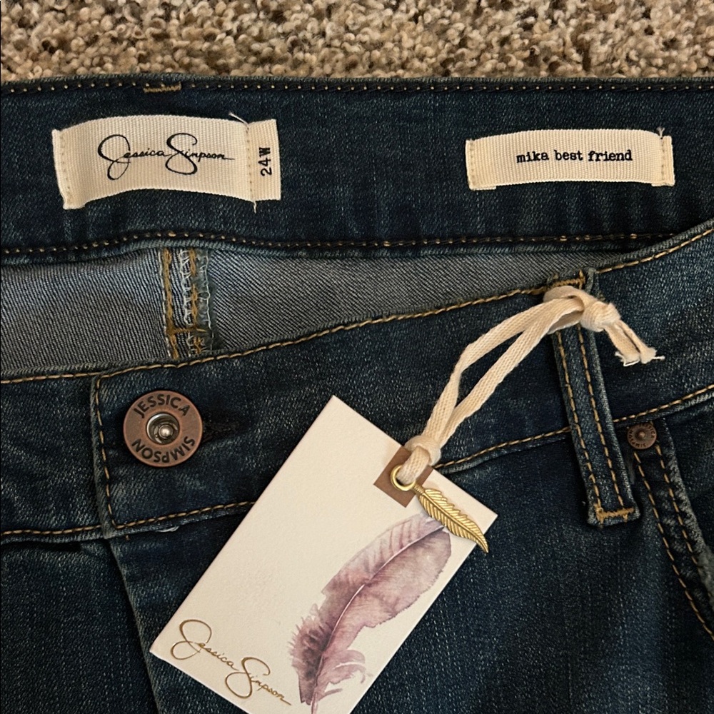 Bundle of Women’s Dark Jeans NWT Jessica Simpson and Jean’s Denim plus sz - Picture 3 of 12